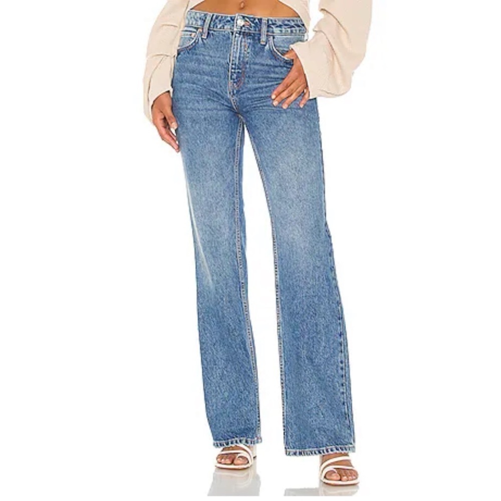 Free People We The Free Laurel Canyon Flare Jeans in Wilson Blue Size 30